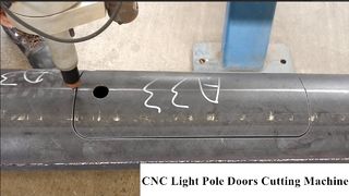 آلة قطع أبواب القطب الأوتوماتيكية ، آلة قطع أبواب عمود الضوء CNC